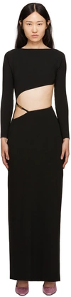 Gcds Bling Long Dress In 02 Black