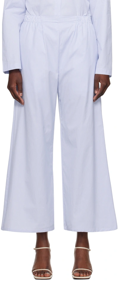 Leset Blue & White Yoshi Lounge Pants In Blue/white (bws)