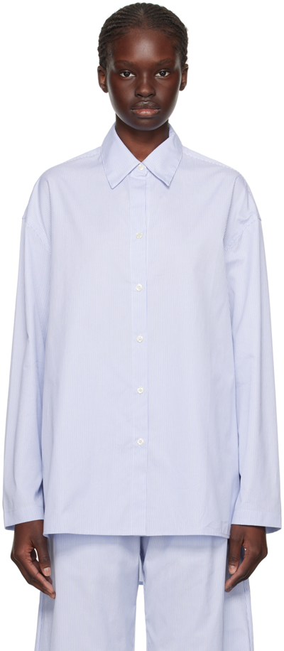 Leset Blue & White Yoshi Shirt In Blue/white (bws)