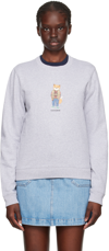 Maison Kitsuné Maison Kitsune Dressed Fox Sweatshirt In Light Grey Melange