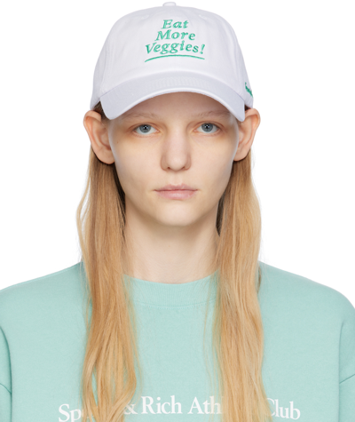 Sporty And Rich White 'eat More Veggies' Cap