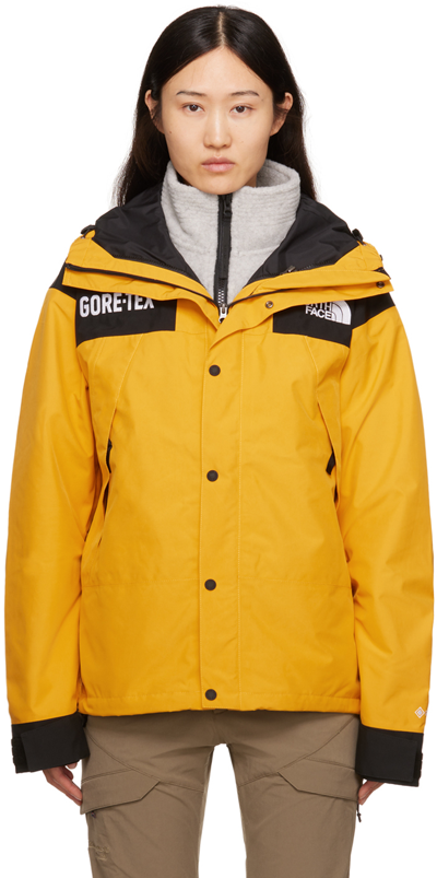 The North Face Yellow Gtx Mountain Jacket In Zu3 Summit Gold/tnf