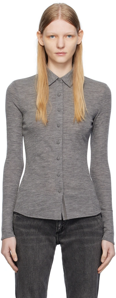 RAG & BONE GRAY HARLOW SHIRT