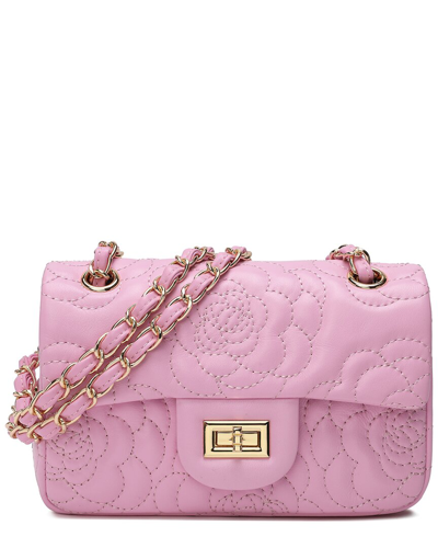 Tiffany & Fred Quilted Leather Crossbody In Pink