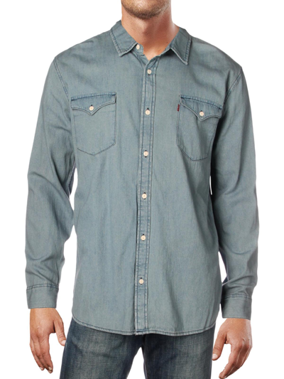 Levi's Men's Worker Relaxed-fit Button-down Chambray Shirt In Multi