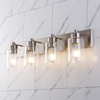 JONATHAN Y IRVING 27.75" 4-LIGHT SEEDED GLASS/IRON MODERN CONTEMPORARY LED VANITY LIGHT