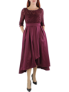 Alex Evenings Womens Lace Sequined Evening Dress In Pink