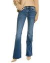 Frame Belt-strap Jeans In Blue
