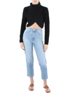 ALMOST FAMOUS JUNIORS WOMENS KNIT TURTLENECK CROP SWEATER