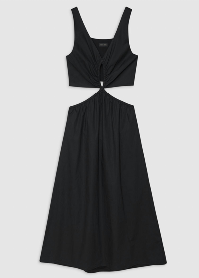 Anine Bing Cut-out Detail Midi Dress In Black