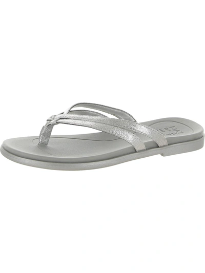Naturalizer Daisy Womens Studded Slip On Thong Sandals In Silver