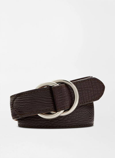 Peter Millar Men's Brown O Ring Belt In Espresso