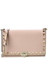 Valentino Rockstud Leather Crossbody Bag In Pink