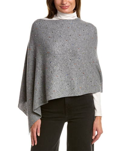 In2 By Incashmere Rhinestone Embellished Wool & Cashmere-blend Topper In Grey