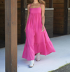 2.7 AUGUST APPAREL BABY DOLL MAXI DRESS IN PINK