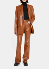 A.L.C VEGAN LEATHER FREDDIE PANT IN COGNAC