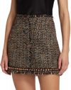 Cinq À Sept Women's Odette Metallic Tweed Miniskirt In Black