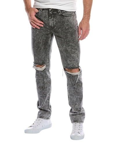 Iro Terri Snow Black Slim Straight Jean In Grey