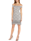 Adrianna Papell Womens Fringe Mini Cocktail And Party Dress In Multi