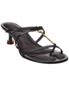 Jacquemus Les Sandales Basses Pralu Leather Sandal In Black