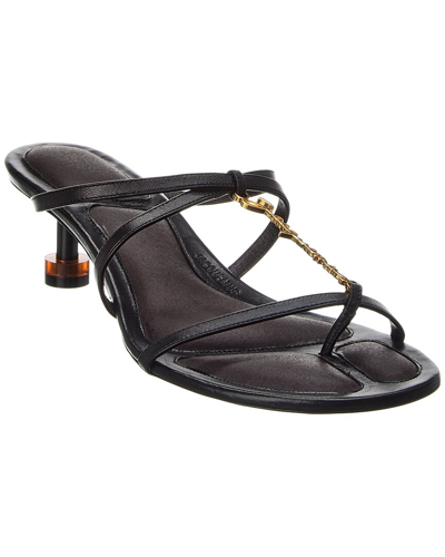 Jacquemus Les Sandales Basses Pralu Leather Sandal In Black