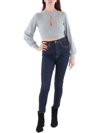 ALMOST FAMOUS JUNIORS WOMENS KNIT RIBBED CROP SWEATER