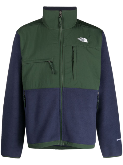 The North Face Denali Logo-print Panelled Jacket In Blue