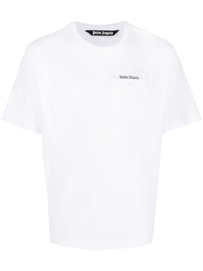 Palm Angels Sartorial Tape Pocket T-shirt In White