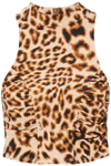 Rotate Birger Christensen Rotate Women Rotate Stretchy Halterneck Top In Beige