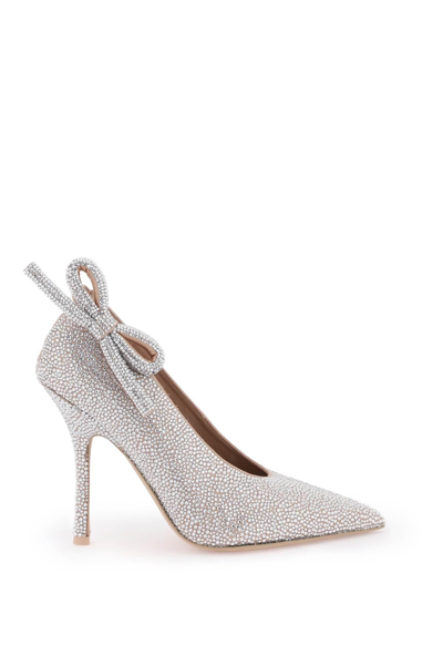 Valentino Garavani Nite Out Crystal Embellished Pointed Toe Pump In Silver