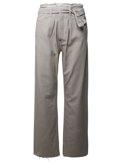 Amish Beige Cotton Jeans