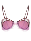 Nensi Dojaka Ruffled Tulle Bra In Pink