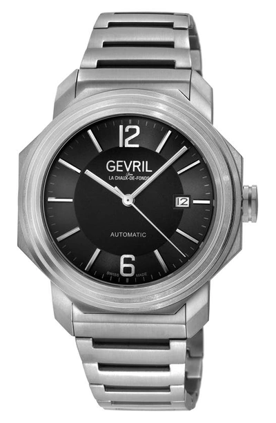 Gevril Roosevelt Automatic Bracelet Watch, 43mm In Metallic Silver