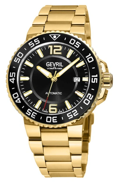 Gevril Riverside Swiss Automatic Bracelet Watch, 42mm In Gold