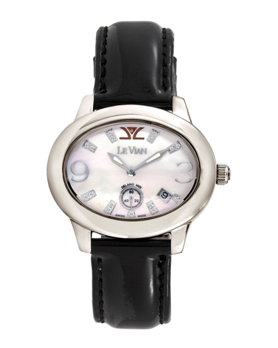 Le Vian Women's Leather Diamond Watch