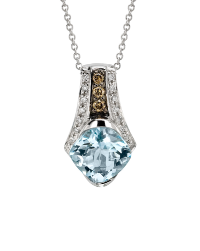 Le Vian 14k 1.59 Ct. Tw. Diamond & Aquamarine Necklace