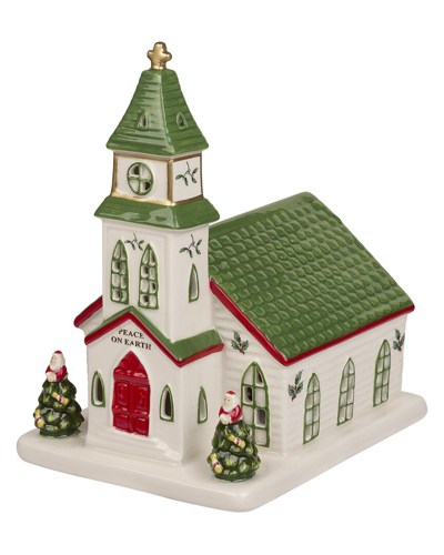 Spode Christmas Tree Lit Figural Church
