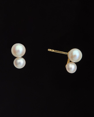 Italian Gold 18k  Pearl Earrings