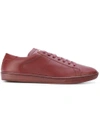 Saint Laurent Classic Lace-up Sneakers In Burgundy
