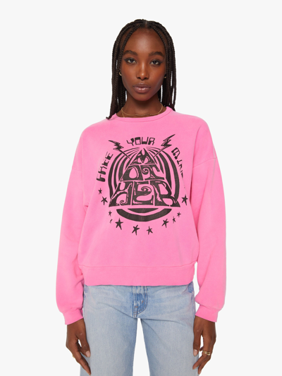 Mother The Drop Square Sweatshirt In Pink