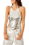 FREE PEOPLE DISCO FEVER TIE BACK TANK