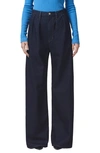 CITIZENS OF HUMANITY MARITZY PLEATED WIDE LEG DENIM PANTS
