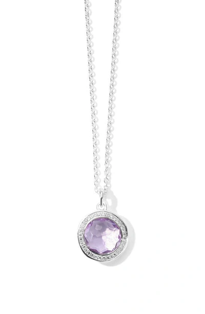 Ippolita Sterling Silver Lollipop® Mini Amethyst Diamond Necklace