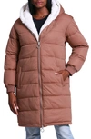 AVEC LES FILLES THERMAL PUFF™ FAUX SHEARLING LINED PUFFER COAT