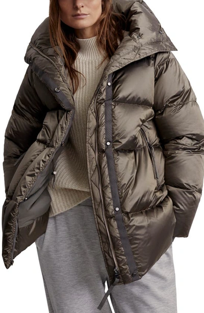 Varley Canton Hooded Puffer Jacket In Green