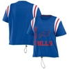 Wear By Erin Andrews Royal Buffalo Bills Cinched Colorblock T-shirt In Royal