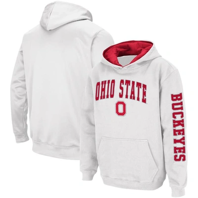 COLOSSEUM YOUTH COLOSSEUM  WHITE OHIO STATE BUCKEYES 2-HIT PULLOVER HOODIE
