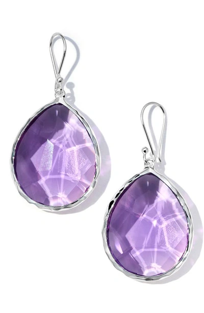 Ippolita Women's Rock Candy Sterling Silver & Amethyst Large Teardrop Earrings In Sedona