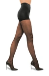 Wolford Geometric Dots Control-top Tights In Black