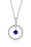 LAFONN SIMULATED DIAMOND LAB-CREATED BIRTHSTONE REVERSIBLE PENDANT NECKLACE